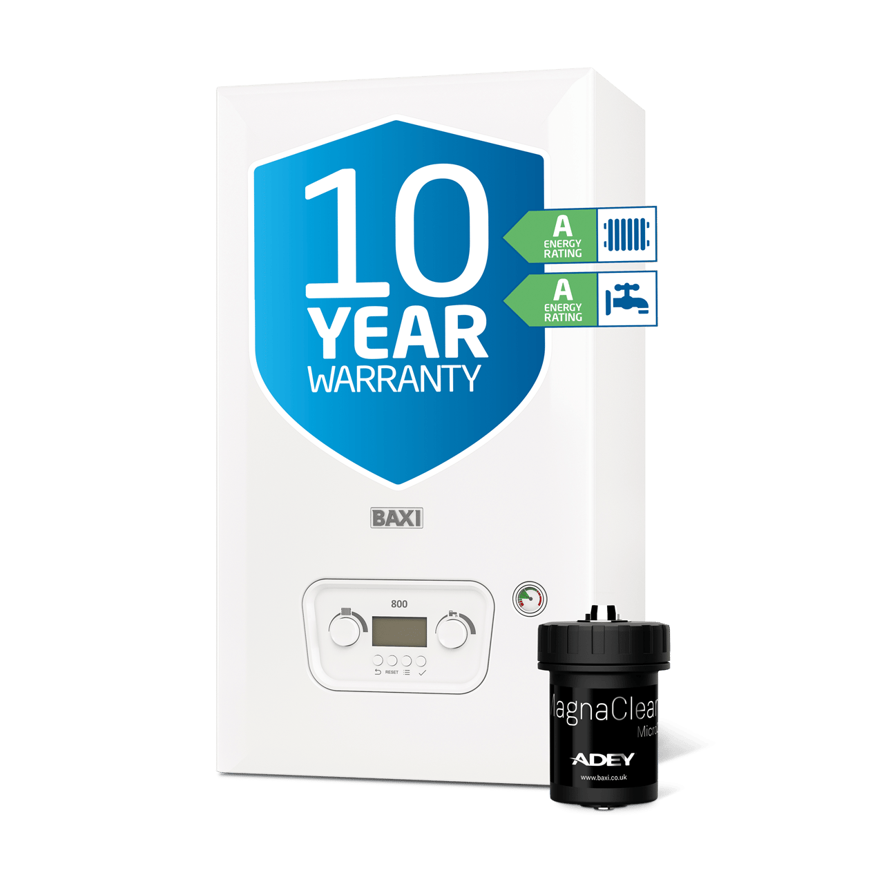 Baxi boiler with 10 year warranty